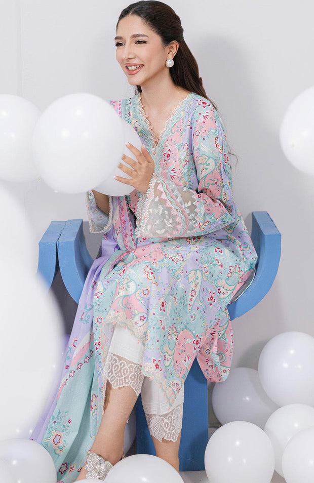 Qalamkar - Q Prints Vol II'25 by Qalamkar Printed Lawn Suits Unstitched 3 Piece - Summer Collection - aubranz.com