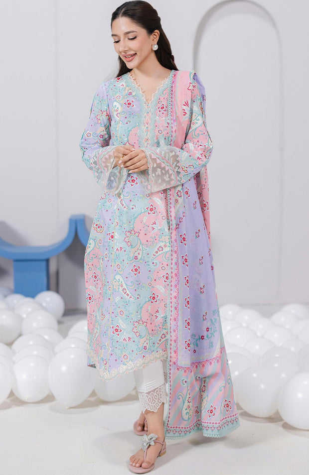 Qalamkar - Q Prints Vol II'25 by Qalamkar Printed Lawn Suits Unstitched 3 Piece - Summer Collection - aubranz.com