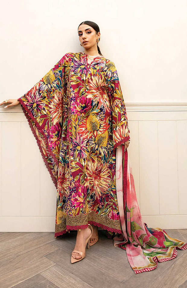 Mariab - M Basic Eid II Collection'25 Printed Lawn Suits Unstitched 3 piece - summer collection - aubranz.com