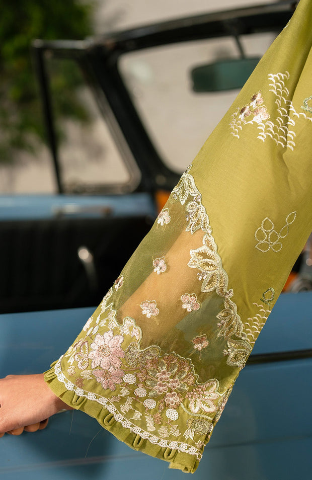 Zarif - Lamhay Luxury Lawn'25 By Zarif Embroidered Suits Unstitched 3 Piece - Summer Collectiom - aubranz.com