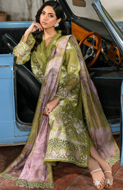 Zarif - Lamhay Luxury Lawn'25 By Zarif Embroidered Suits Unstitched 3 Piece - Summer Collectiom - aubranz.com