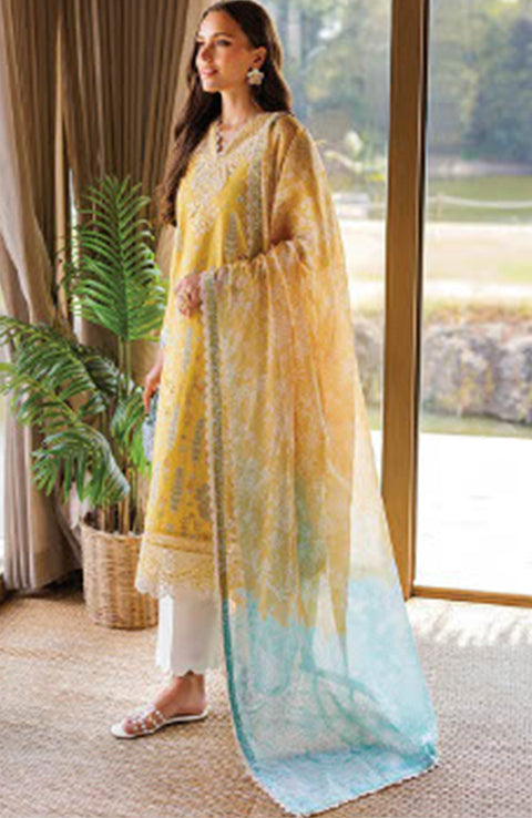 Xenia - Xenia Luxury Lawn'25 Embroidered Suits Unstitched 3 Piece - Summer Collection - aubranz.com