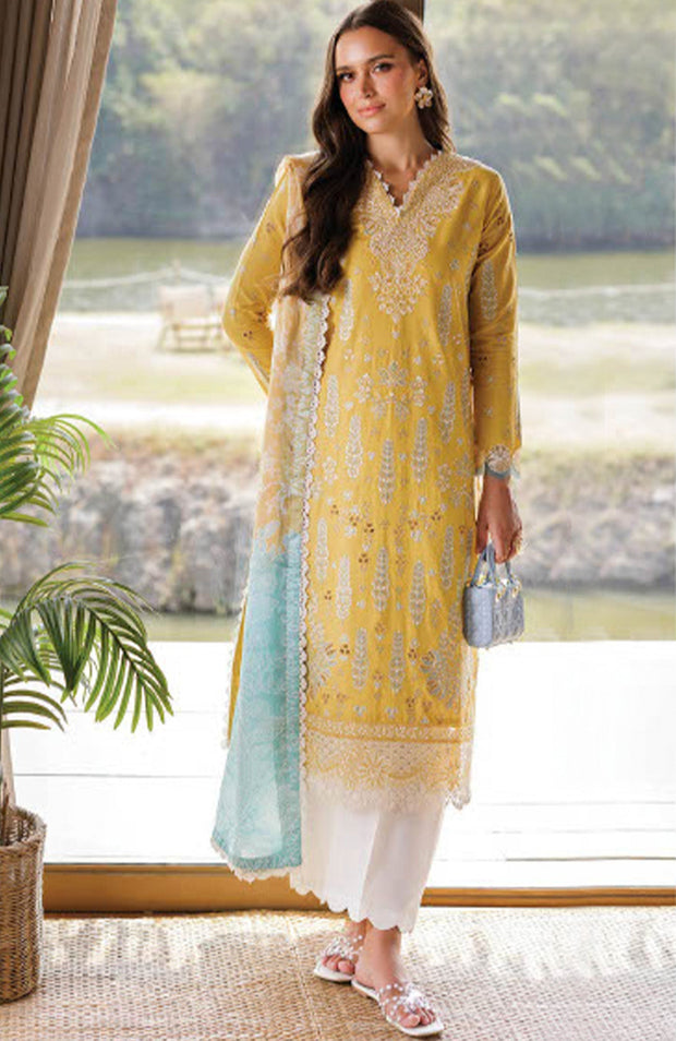 Xenia - Xenia Luxury Lawn'25 Embroidered Suits Unstitched 3 Piece - Summer Collection - aubranz.com