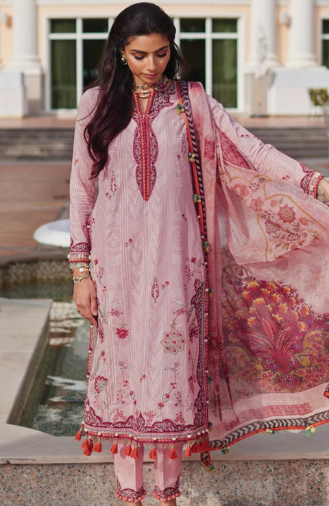 Fta - WES LUXURY LAWN'25 BY FARAH TALIB AZIZ EMBROIDERED SUITS UNSTITCHED 3 PIECE - SUMMER COLLECTION - aubranz.com