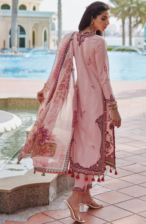 Fta - WES LUXURY LAWN'25 BY FARAH TALIB AZIZ EMBROIDERED SUITS UNSTITCHED 3 PIECE - SUMMER COLLECTION - aubranz.com