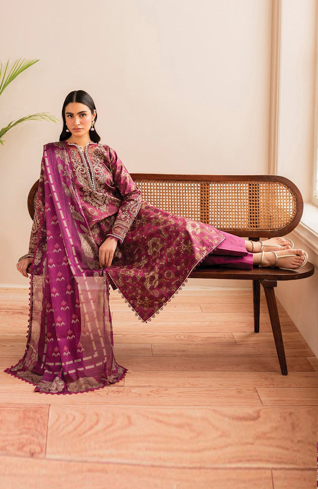 Xenia - XENIA PRINTKARI LAWN'25 EMBROIDERED SUITS UNSTITCHED 3 PIECE - SUMMER COLLECTION - aubranz.com
