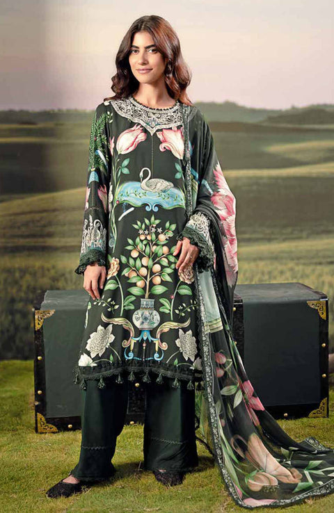Mariab - M BASIC PRE-FALL CASUAL'25 BY MARIA B PRINTED ARABIC LAWN SUITS UNSTITCHED 3 PIECE - SUMMER COLLECTION - aubranz.com