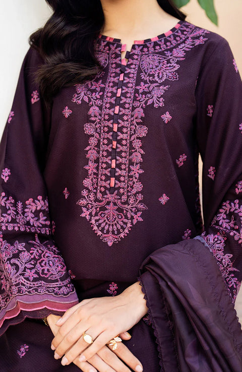 Zarif - Nura Textured Lawn'25 By Zarif Embroidered Suits Unstitched 3 Piece - Summer Collection - aubranz.com