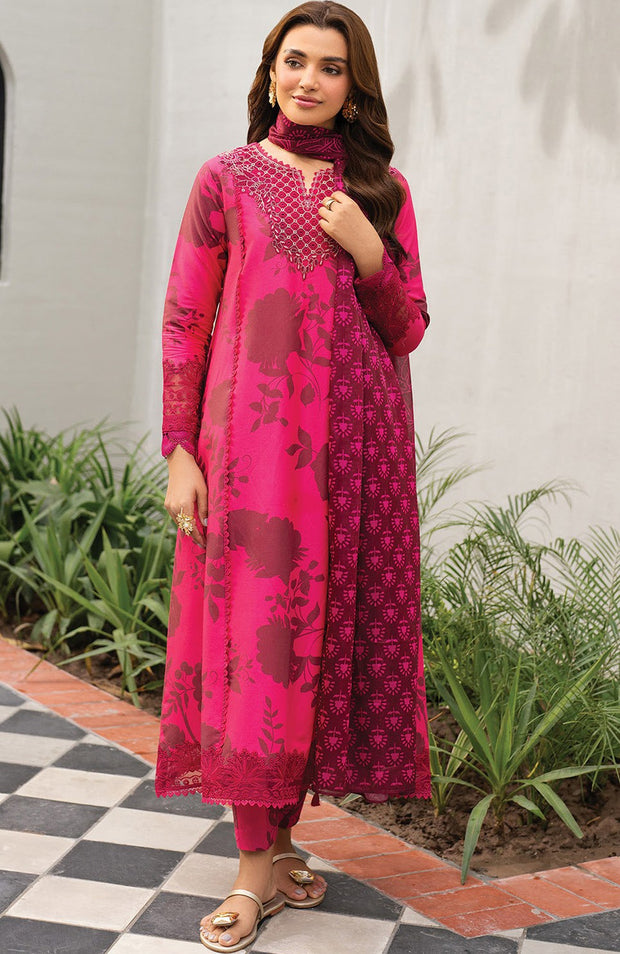Xenia - Xenia Lawn'25 Embroidered Suits Unstitched 3 Piece - Summer Collection - aubranz.com