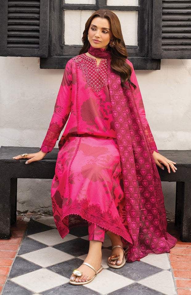 Xenia - Xenia Lawn'25 Embroidered Suits Unstitched 3 Piece - Summer Collection - aubranz.com