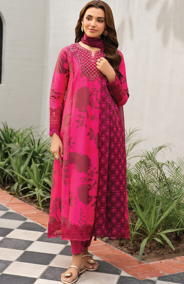 Xenia - Xenia Lawn'25 Embroidered Suits Unstitched 3 Piece - Summer Collection - aubranz.com