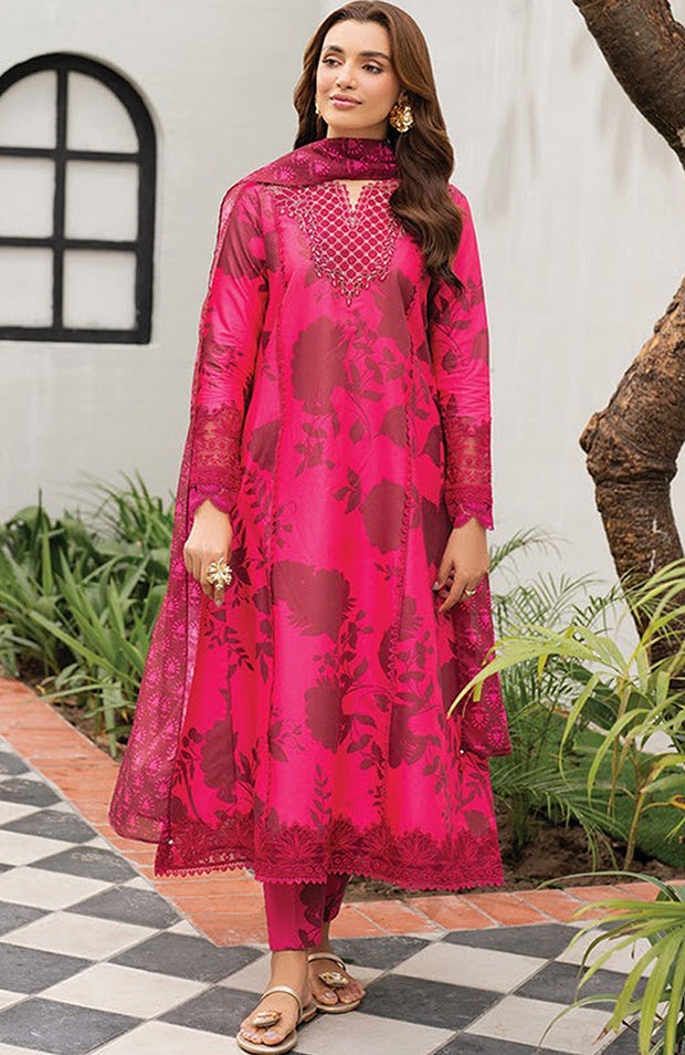Xenia - Xenia Lawn'25 Embroidered Suits Unstitched 3 Piece - Summer Collection - aubranz.com