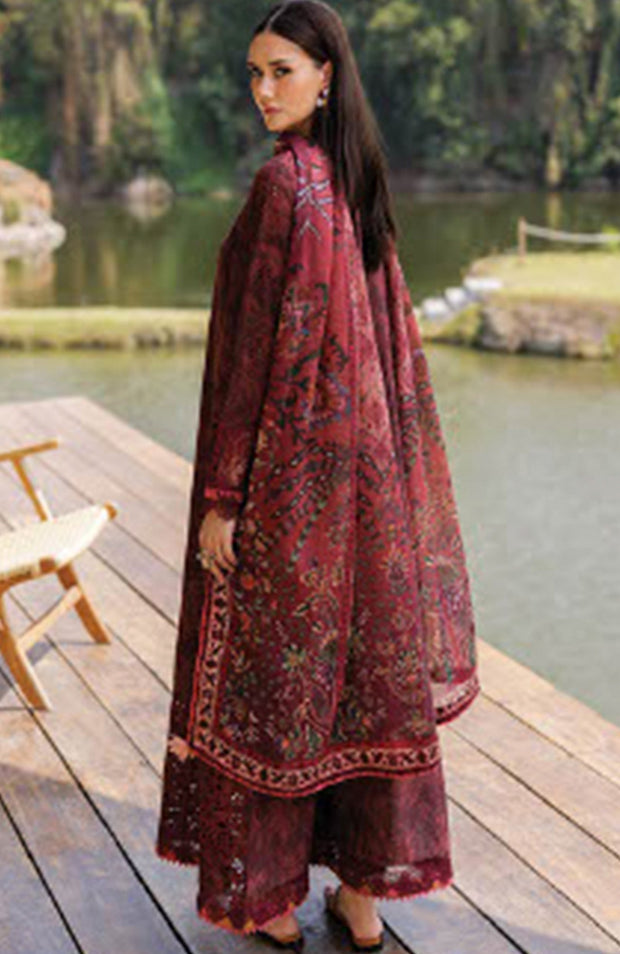 Xenia - Xenia Luxury Lawn'25 Embroidered Suits Unstitched 3 Piece - Summer Collection - aubranz.com