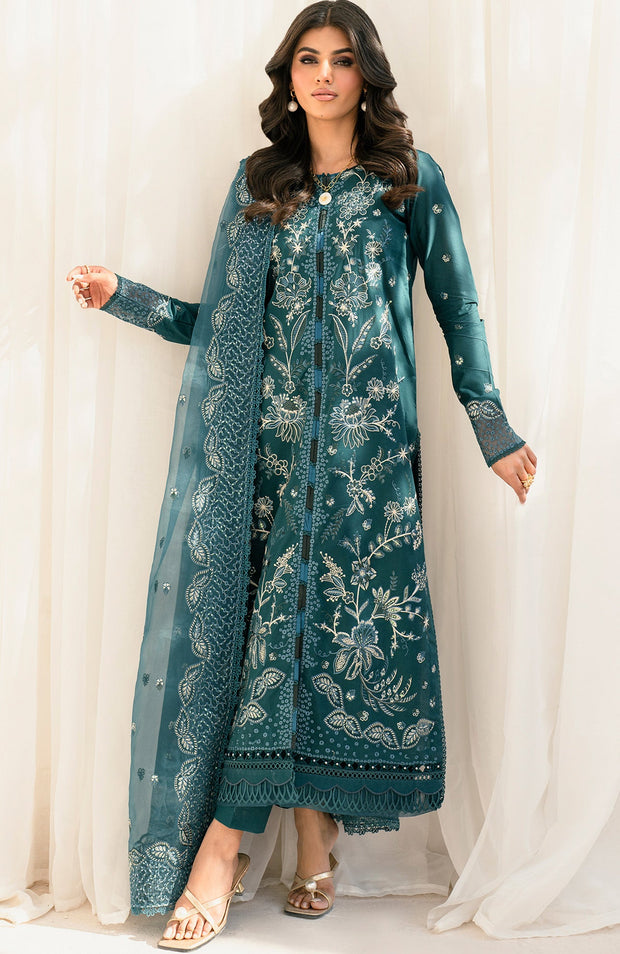Zarif - Lamhay Luxury Lawn'25 By Zarif Embroidered Suits Unstitched 3 Piece - Summer Collectiom - aubranz.com