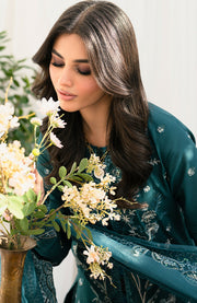 Zarif - Lamhay Luxury Lawn'25 By Zarif Embroidered Suits Unstitched 3 Piece - Summer Collectiom - aubranz.com