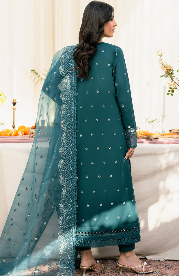 Zarif - Lamhay Luxury Lawn'25 By Zarif Embroidered Suits Unstitched 3 Piece - Summer Collectiom - aubranz.com
