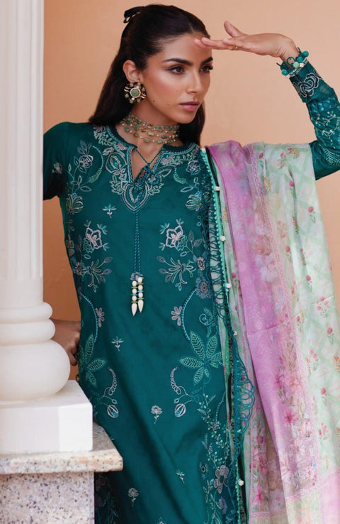 Fta - WES LUXURY LAWN'25 BY FARAH TALIB AZIZ EMBROIDERED SUITS UNSTITCHED 3 PIECE - SUMMER COLLECTION - aubranz.com
