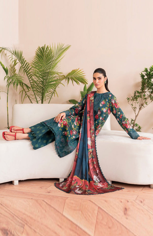 Xenia - XENIA PRINTKARI LAWN'25 EMBROIDERED SUITS UNSTITCHED 3 PIECE - SUMMER COLLECTION - aubranz.com