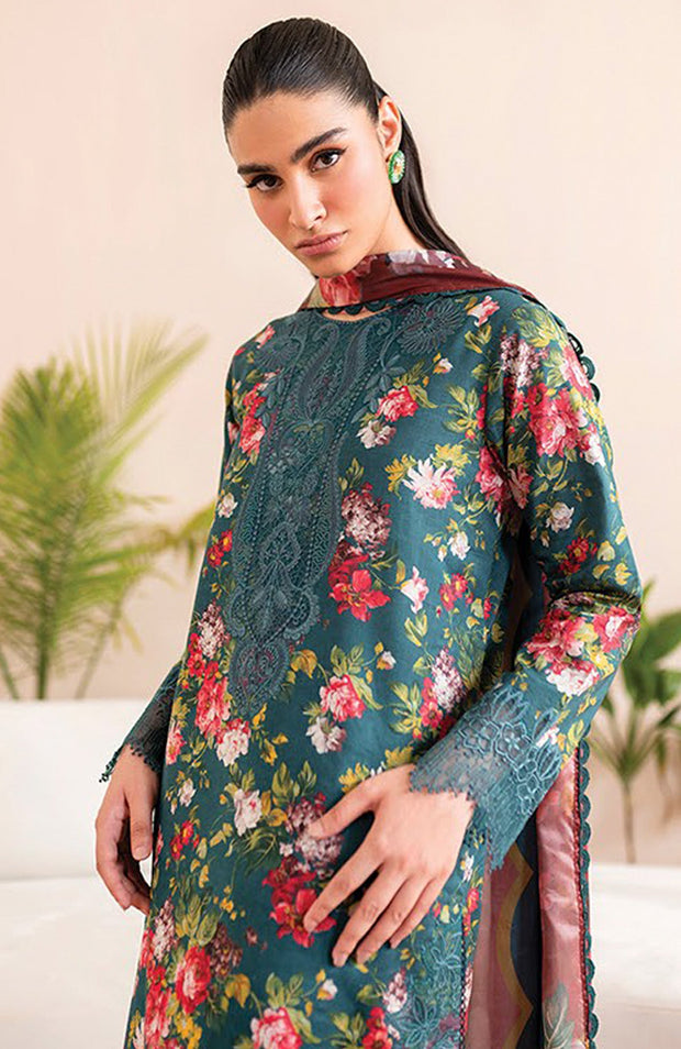 Xenia - XENIA PRINTKARI LAWN'25 EMBROIDERED SUITS UNSTITCHED 3 PIECE - SUMMER COLLECTION - aubranz.com