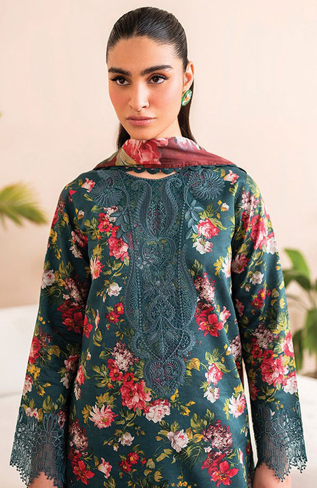 Xenia - XENIA PRINTKARI LAWN'25 EMBROIDERED SUITS UNSTITCHED 3 PIECE - SUMMER COLLECTION - aubranz.com