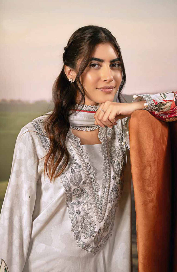 Mariab - M BASIC PRE-FALL CASUAL'25 BY MARIA B PRINTED ARABIC LAWN SUITS UNSTITCHED 3 PIECE - SUMMER COLLECTION - aubranz.com