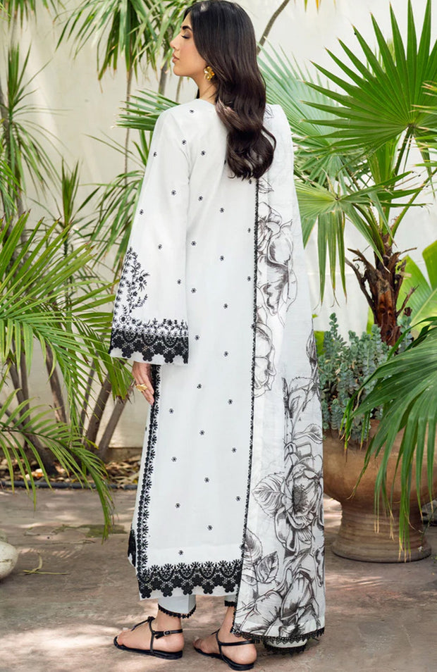 Zarif - Nura Textured Lawn'25 By Zarif Embroidered Suits Unstitched 3 Piece - Summer Collection - aubranz.com
