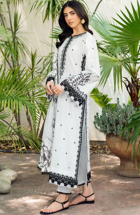 Zarif - Nura Textured Lawn'25 By Zarif Embroidered Suits Unstitched 3 Piece - Summer Collection - aubranz.com