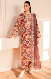 Xenia - XENIA PRINTKARI LAWN'25 EMBROIDERED SUITS UNSTITCHED 3 PIECE - SUMMER COLLECTION - aubranz.com