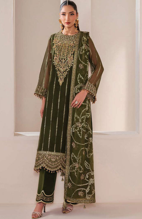 Alizehbybilal - Alizeh Reena Handcrafted Eid Edit'25 Embroidered Chiffon Suits Unstitched 3 Piece - Summer Collection - aubranz.com