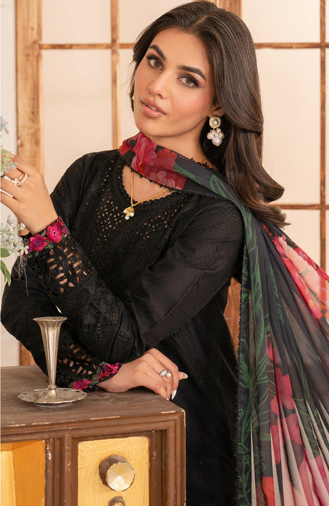 Zarif - Lamhay Luxury Lawn'25 By Zarif Embroidered Suits Unstitched 3 Piece - Summer Collectiom - aubranz.com