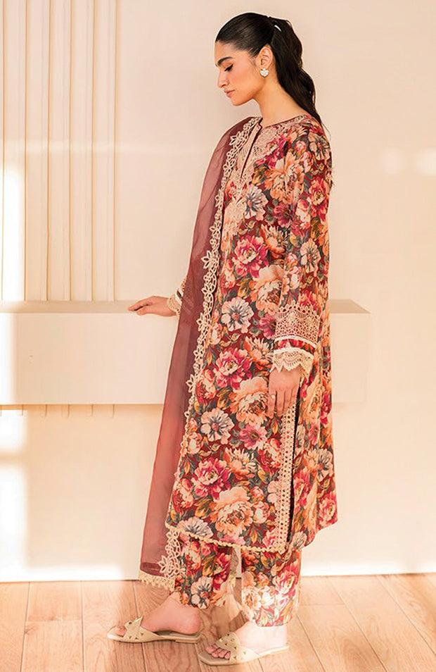 Xenia - XENIA PRINTKARI LAWN'25 EMBROIDERED SUITS UNSTITCHED 3 PIECE - SUMMER COLLECTION - aubranz.com