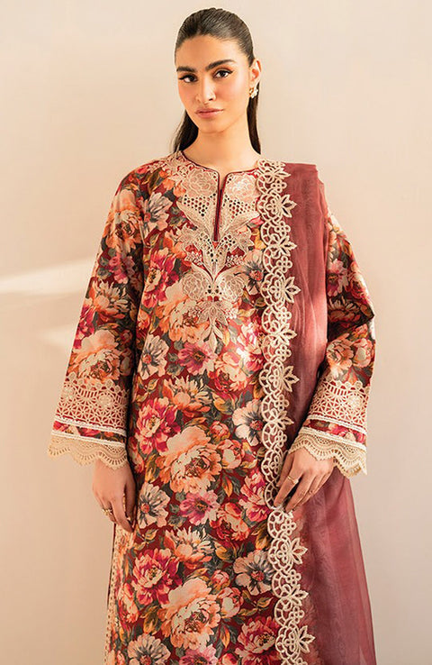 Xenia - XENIA PRINTKARI LAWN'25 EMBROIDERED SUITS UNSTITCHED 3 PIECE - SUMMER COLLECTION - aubranz.com