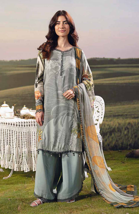 Mariab - M BASIC PRE-FALL CASUAL'25 BY MARIA B PRINTED ARABIC LAWN SUITS UNSTITCHED 3 PIECE - SUMMER COLLECTION - aubranz.com