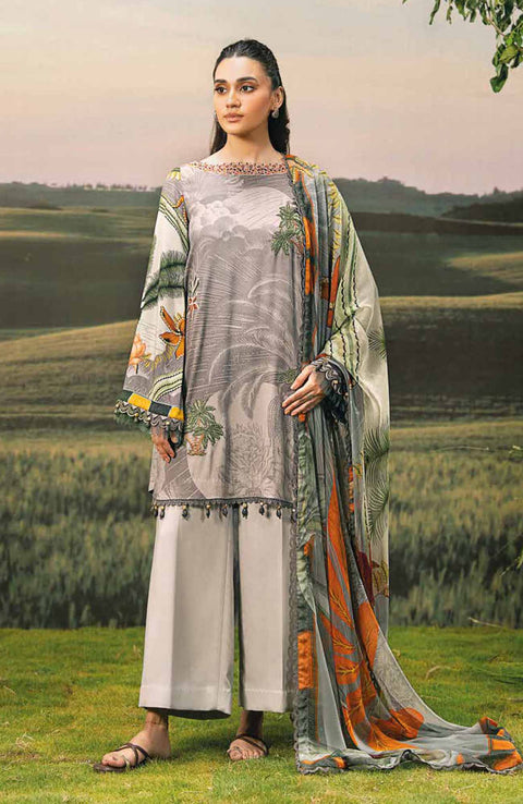 Mariab - M BASIC PRE-FALL CASUAL'25 BY MARIA B PRINTED ARABIC LAWN SUITS UNSTITCHED 3 PIECE - SUMMER COLLECTION - aubranz.com