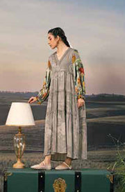 Mariab - M BASIC PRE-FALL CASUAL'25 BY MARIA B PRINTED ARABIC LAWN SUITS UNSTITCHED 3 PIECE - SUMMER COLLECTION - aubranz.com