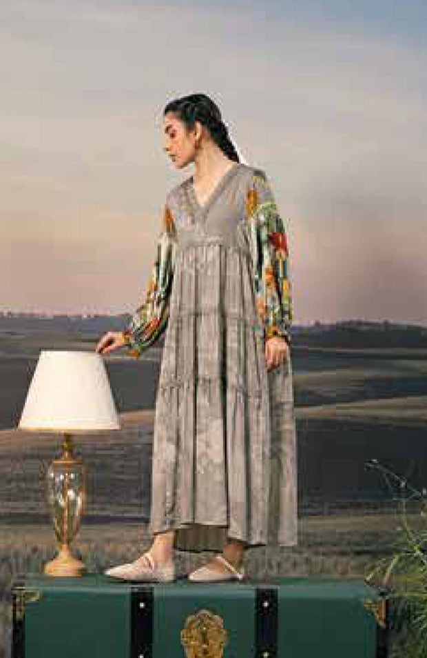 Mariab - M BASIC PRE-FALL CASUAL'25 BY MARIA B PRINTED ARABIC LAWN SUITS UNSTITCHED 3 PIECE - SUMMER COLLECTION - aubranz.com