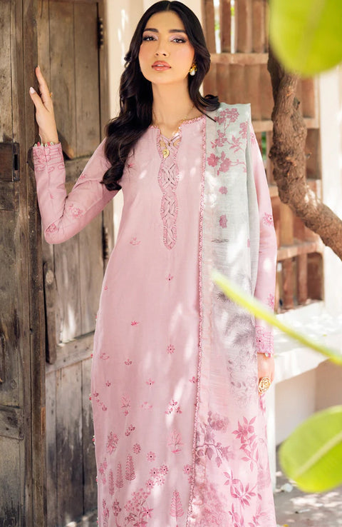 Zarif - Nura Textured Lawn'25 By Zarif Embroidered Suits Unstitched 3 Piece - Summer Collection - aubranz.com