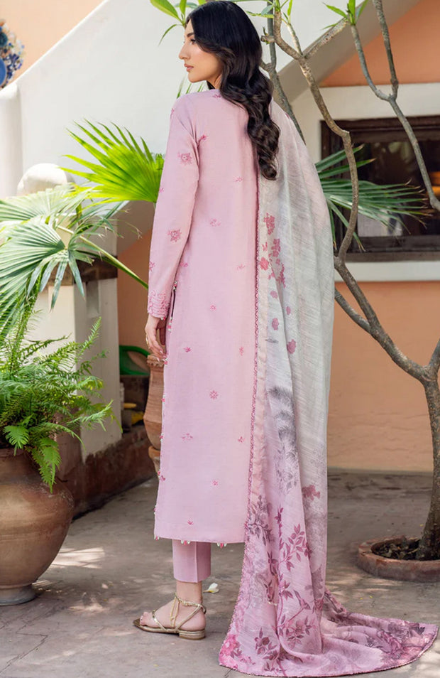 Zarif - Nura Textured Lawn'25 By Zarif Embroidered Suits Unstitched 3 Piece - Summer Collection - aubranz.com