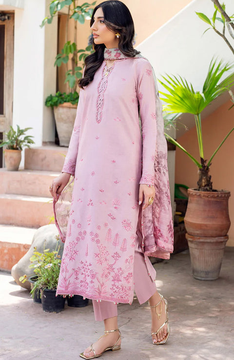 Zarif - Nura Textured Lawn'25 By Zarif Embroidered Suits Unstitched 3 Piece - Summer Collection - aubranz.com