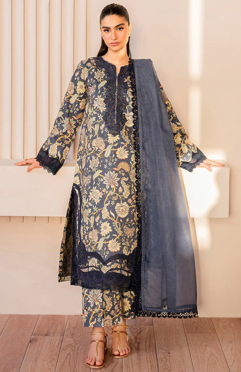 Xenia - XENIA PRINTKARI LAWN'25 EMBROIDERED SUITS UNSTITCHED 3 PIECE - SUMMER COLLECTION - aubranz.com
