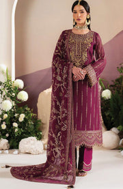 Alizehbybilal - Alizeh Reena Handcrafted Eid Edit'25 Embroidered Chiffon Suits Unstitched 3 Piece - Summer Collection - aubranz.com