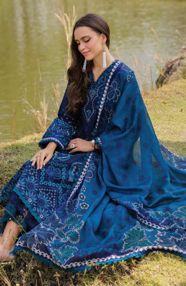 Xenia - Xenia Luxury Lawn'25 Embroidered Suits Unstitched 3 Piece - Summer Collection - aubranz.com