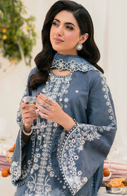 Zarif - Lamhay Luxury Lawn'25 By Zarif Embroidered Suits Unstitched 3 Piece - Summer Collectiom - aubranz.com