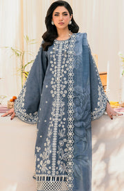 Zarif - Lamhay Luxury Lawn'25 By Zarif Embroidered Suits Unstitched 3 Piece - Summer Collectiom - aubranz.com
