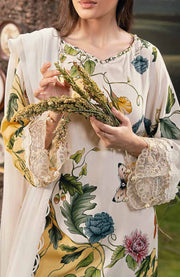 Mariab - M BASIC PRE-FALL CASUAL'25 BY MARIA B PRINTED ARABIC LAWN SUITS UNSTITCHED 3 PIECE - SUMMER COLLECTION - aubranz.com