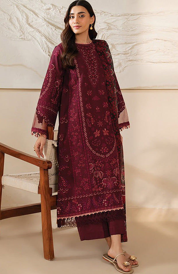 Xenia - Xenia Lawn'25 Embroidered Suits Unstitched 3 Piece - Summer Collection - aubranz.com