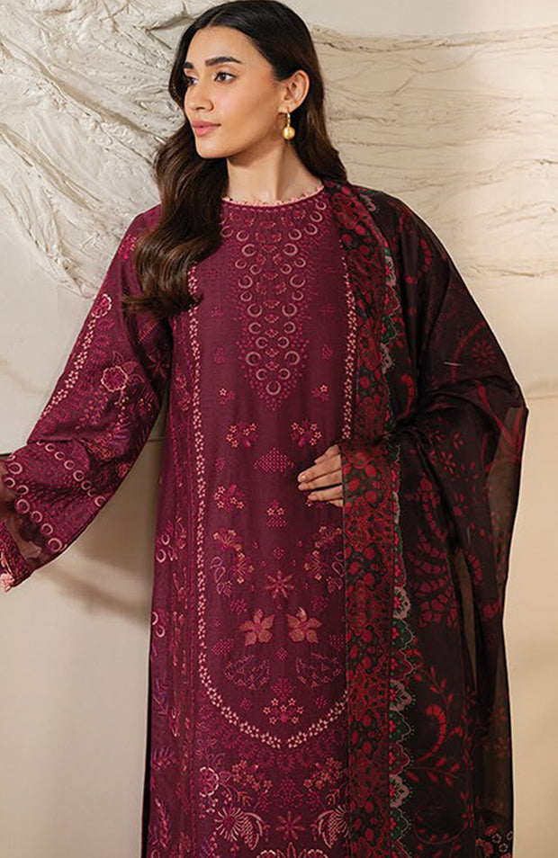 Xenia - Xenia Lawn'25 Embroidered Suits Unstitched 3 Piece - Summer Collection - aubranz.com