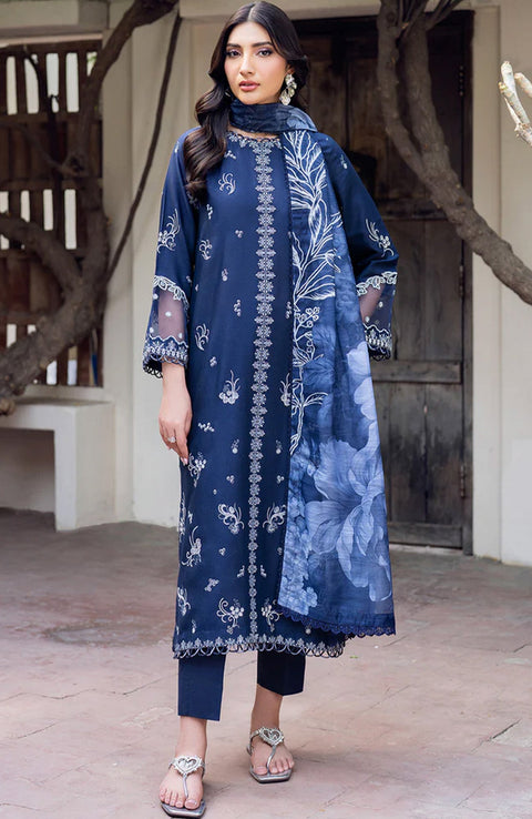 Zarif - Nura Textured Lawn'25 By Zarif Embroidered Suits Unstitched 3 Piece - Summer Collection - aubranz.com