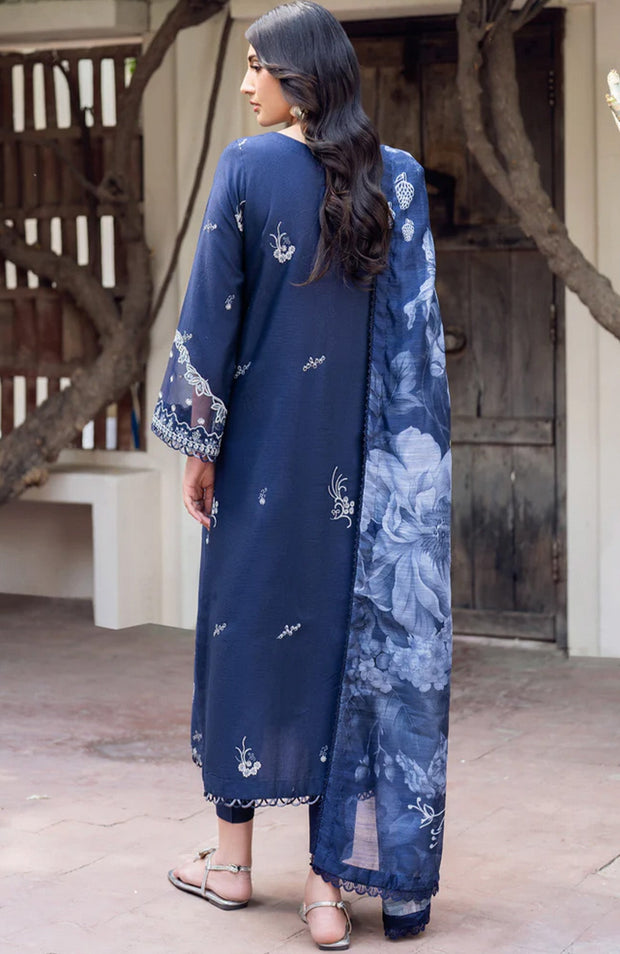 Zarif - Nura Textured Lawn'25 By Zarif Embroidered Suits Unstitched 3 Piece - Summer Collection - aubranz.com