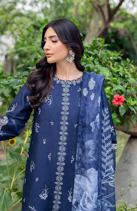 Zarif - Nura Textured Lawn'25 By Zarif Embroidered Suits Unstitched 3 Piece - Summer Collection - aubranz.com